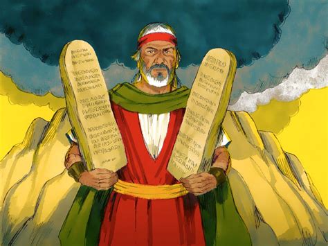 pictures of moses with the 10 commandments